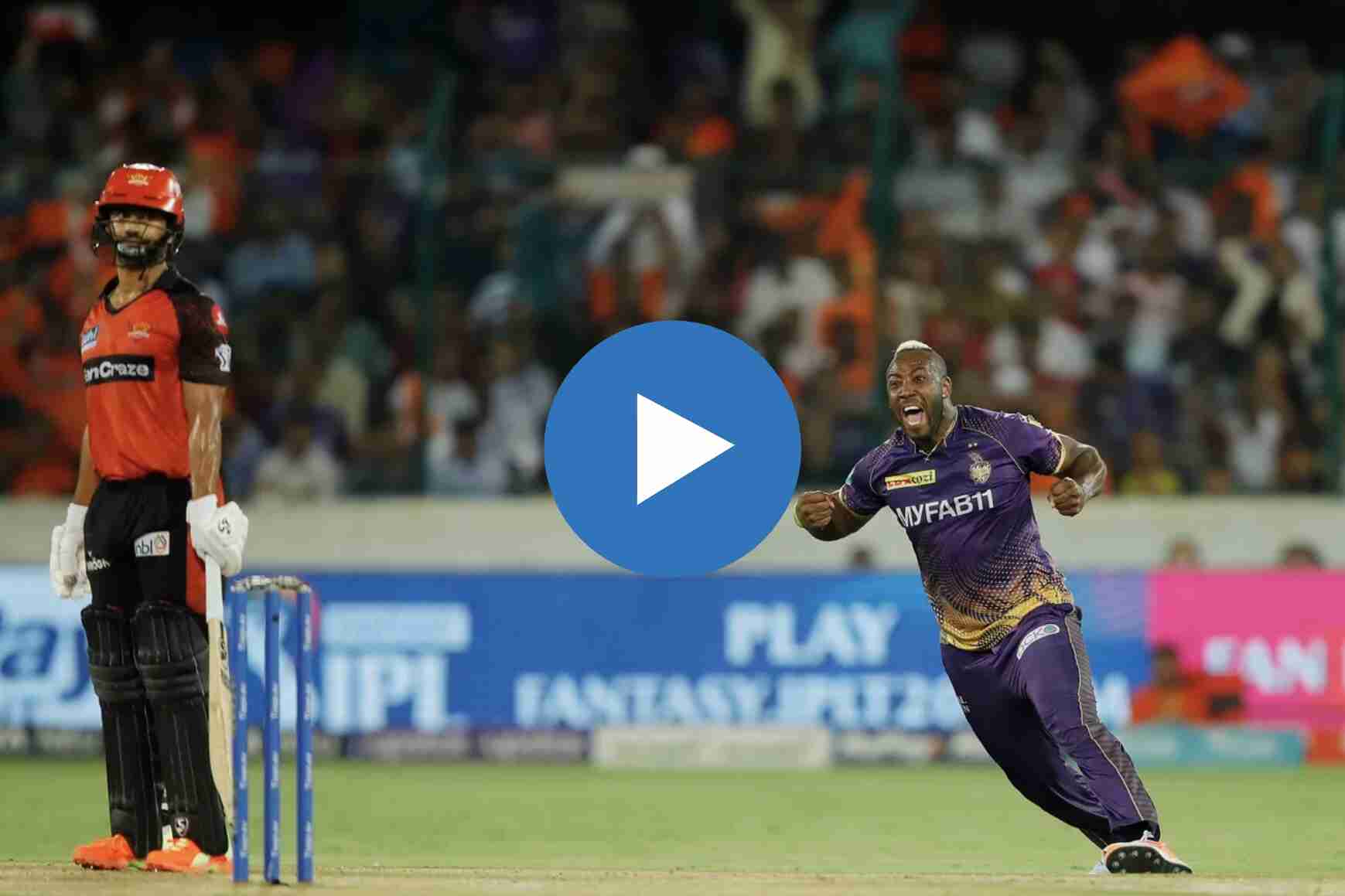 [Watch] Andre Russell Gives Tripathi an Animated Sendoff After Getting Hit for 4,6,4